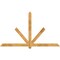 Ekena Millwork Kennewick Rough Sawn Timber Gable Bracket, Western Red Cedar, 84"W x 49"H x 2"D x 4"F, 14/12 Pitch GBW084X49X0204KEN00RWR - alternate 1